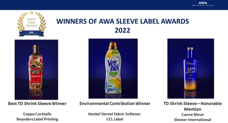 AWA announces Sleeve Label Award winners - Label and Narrow Web
