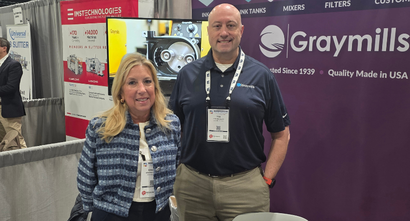Kristen Shields and Tom Kucklick represent Graymills at FTA.
