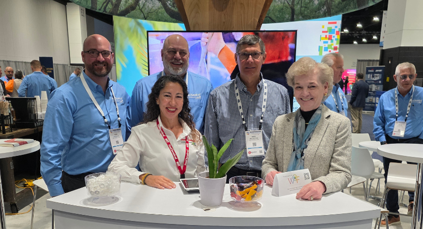 Sustainability and new ink technology were highlighted at the Sun Chemical booth.